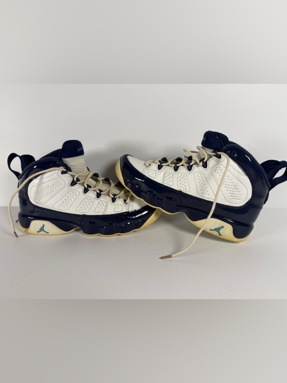 Nike Air Jordan Kids White Navy Blue Retro Basketball Shoes